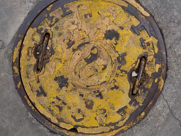 Sewer manhole cover texture (ID:ffagg50486)