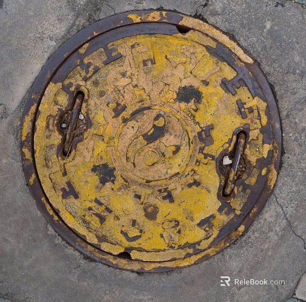 Sewer manhole cover texture