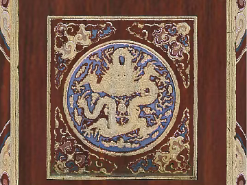 Wood carved dragon painting texture (ID:ffaaf9131)