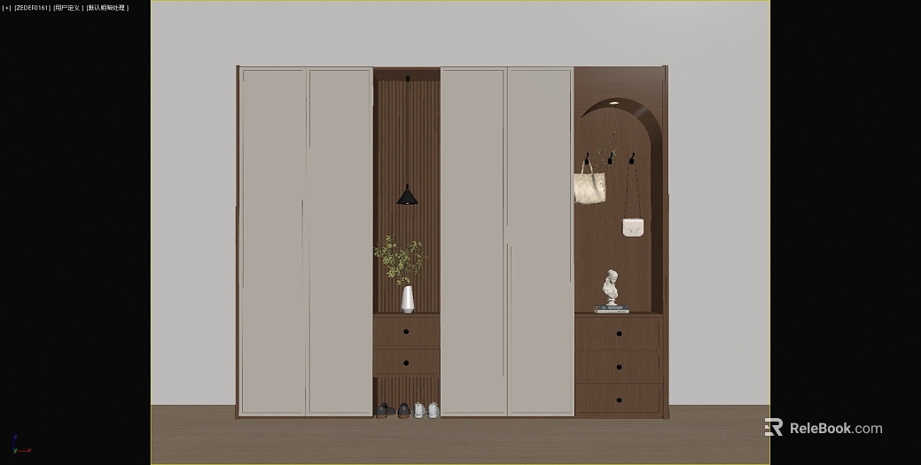 Modern Milk Curry Dark Brown Home Wardrobe texture