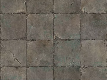 Gray blue do old cement brick kitchen and bathroom floor 3d model