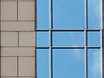 Light beige brick wall glass curtain wall building exterior wall texture (ID:ffaeh668089)