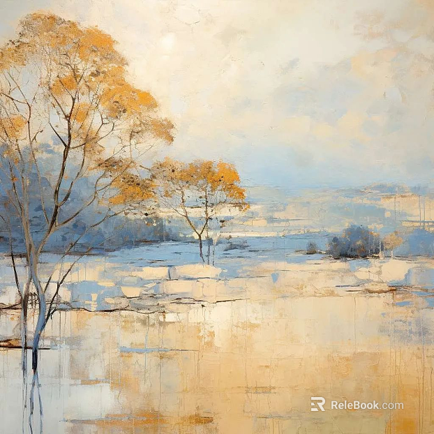 oil painting landscape painting texture