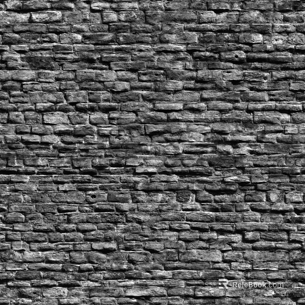 Brick wall black culture stone texture
