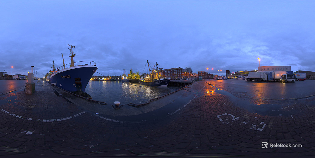 Night HDR Cruise Ship Dock texture