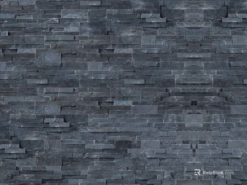 Brick wall black hemp culture stone texture