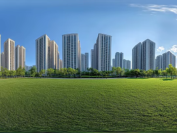 Clean Greenbelt City Panorama HDR texture (ID:ffach462950)