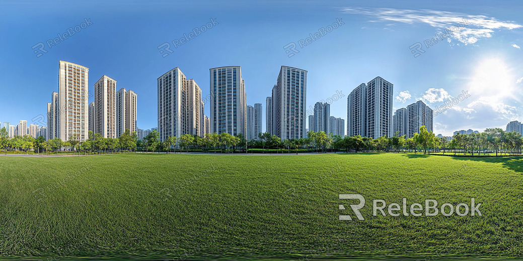 Clean Greenbelt City Panorama HDR texture