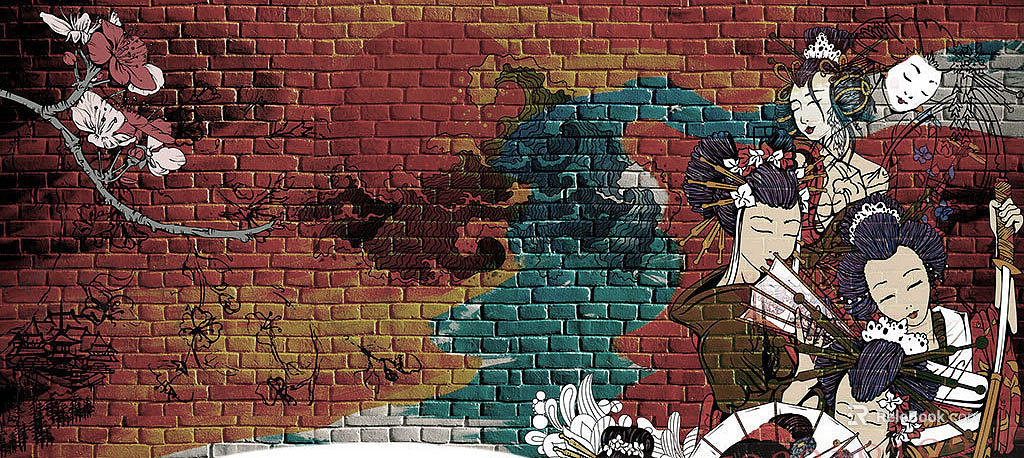 Wall painting texture