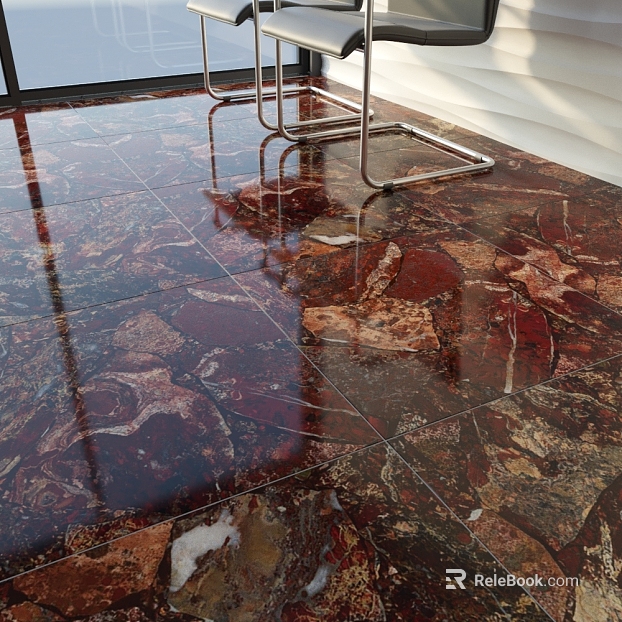 Reddish brown luxury stone tile indoor ground texture
