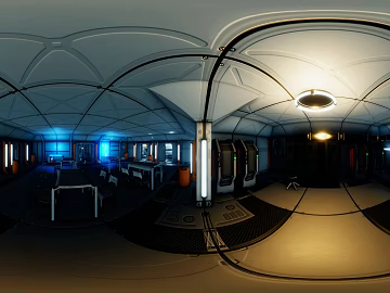 Spaceship internal walkway HDR 3d model