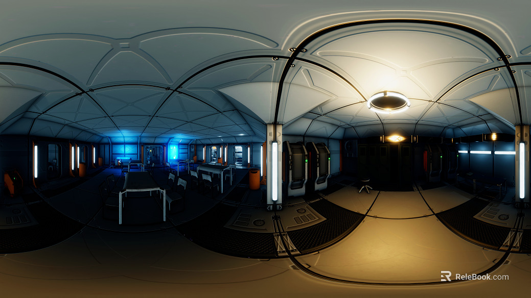 Spaceship internal walkway HDR texture