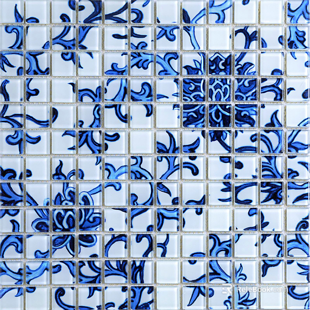 Chinese ceramic mosaic texture