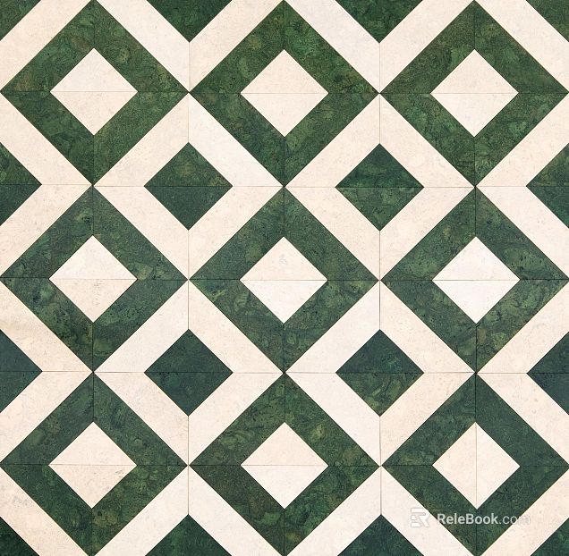 Tile Green Diamond Geometric Tile texture