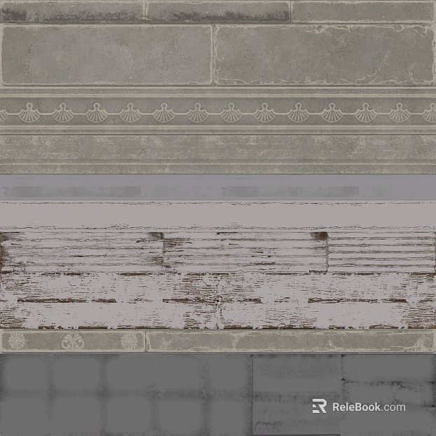 Retro style gray and white antique brick wall brick texture