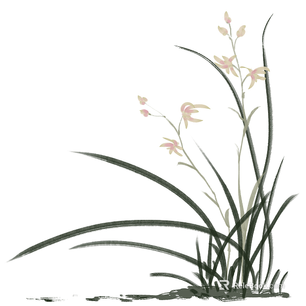 Plant painting texture