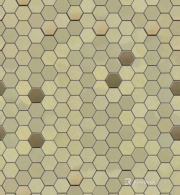 Hexagonal Brick Hexagonal Metal Seamless texture