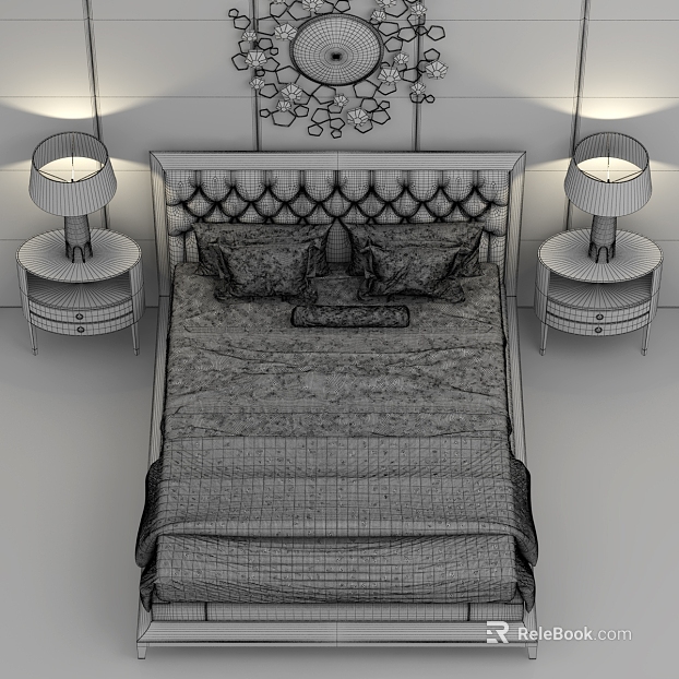Light Luxury Bedroom Bedding Furniture texture