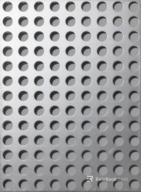 Metal perforated plate texture light perception texture