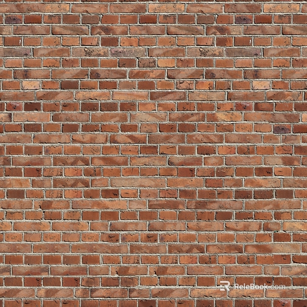 Brick wall retro red brick color seamless texture