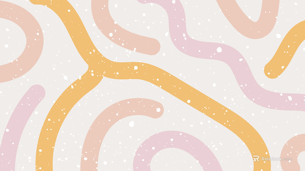 Cartoon line element speckle wave point streamline glue children's playground curve ripple low saturation small fresh texture