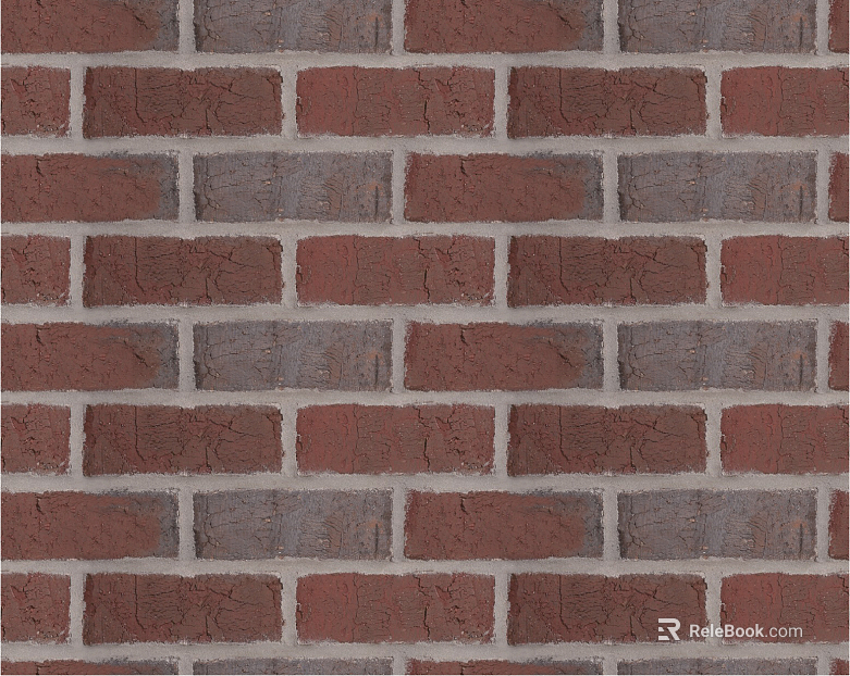 Brick wall red I-shaped wall brick texture