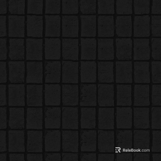 Cement Tile Pure Black Floor Tile Seamless texture