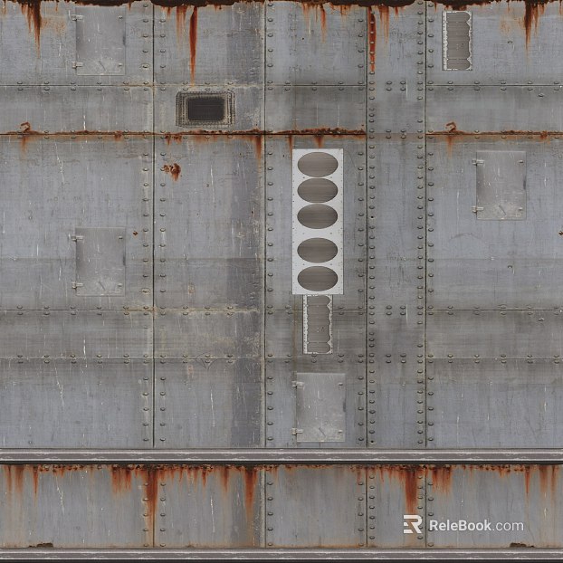 Industrial wind ash rust metal plate wall texture