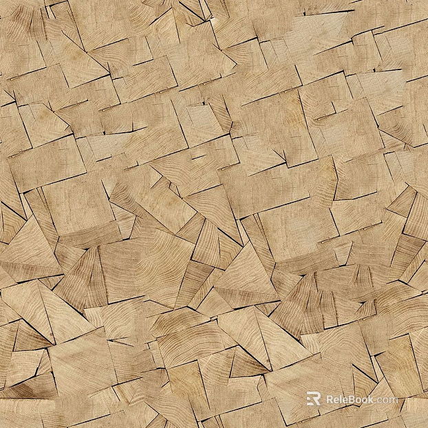 Wood mosaic yellow wood grain chaos spell seamless texture