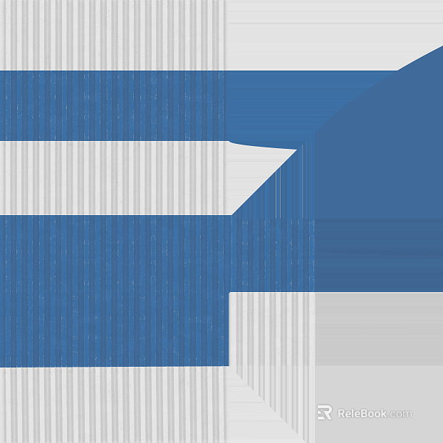 Blue and white geometric striped art brick texture
