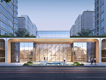 Modern Wind Community Lobby Entrance texture (ID:ffaeh269056)