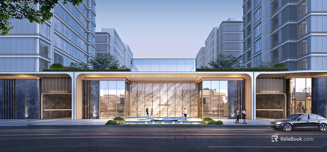 Modern Wind Community Lobby Entrance texture