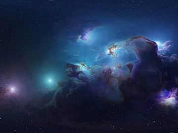 cosmic nebula galaxy starry sky HDR 3d model
