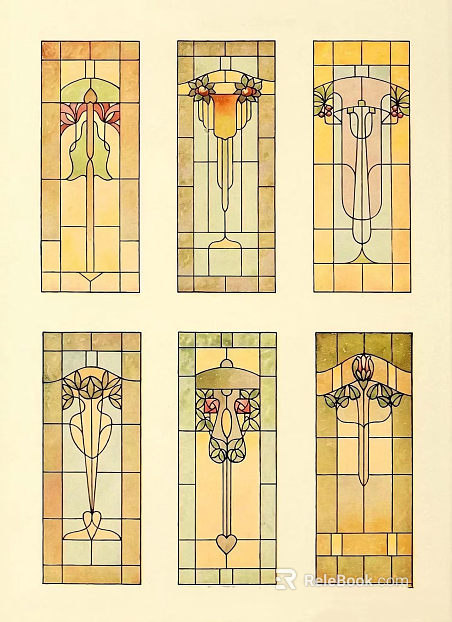 Light Luxury Vintage Stained Glass texture