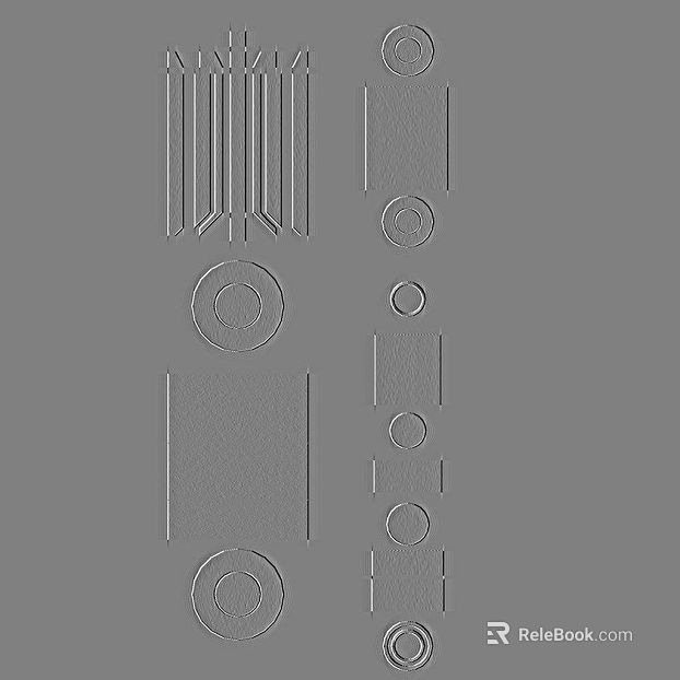 Grey Mechanical Wind Bump Map texture