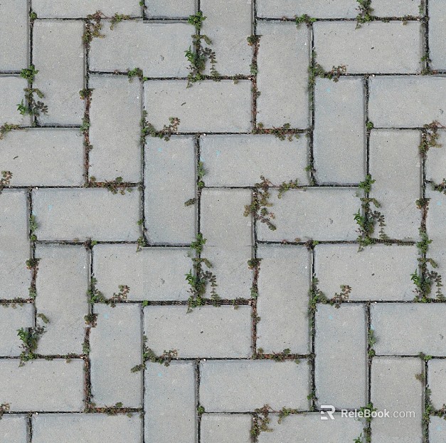 Grass-planting brick pedestrian brick texture