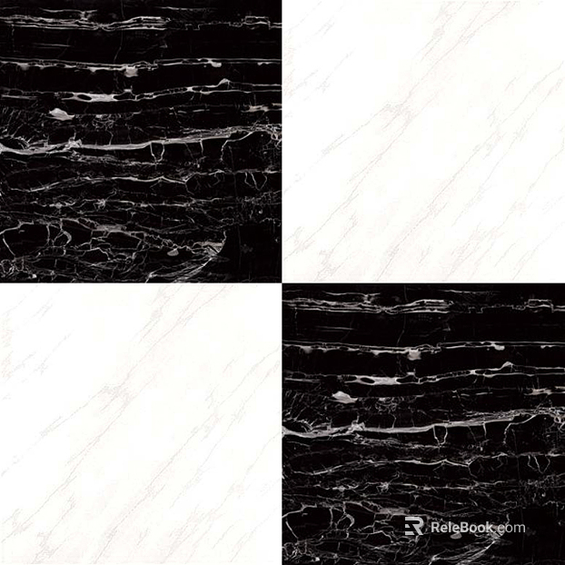 Running water pattern marble black and white plaid marble texture