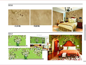 Beige flower bird bedroom background wallpaper texture (ID:ffaeh724139)
