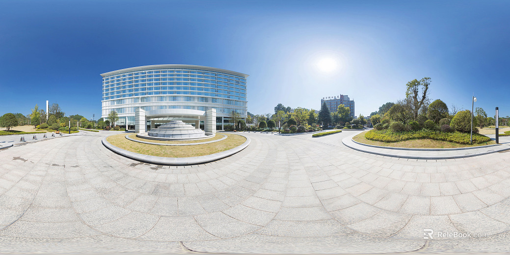 Industrial Park Entrance Square Day HDR texture