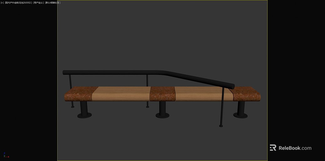 Light log color outdoor public bench texture