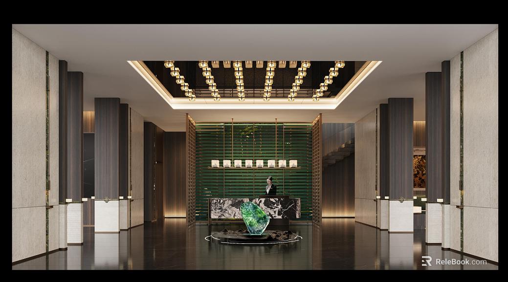 Light Luxury Hotel Lobby Scene texture