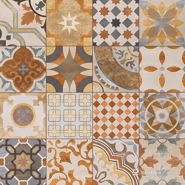 Tile Yellow Vintage Tile texture