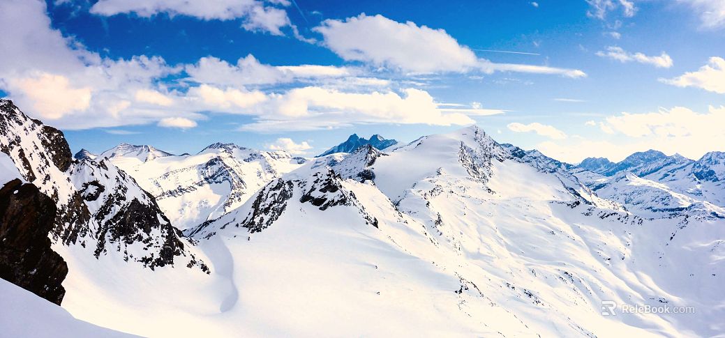 Wild Scenery of Snow Mountain Peaks texture