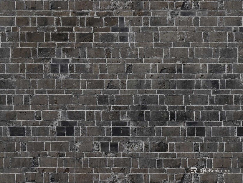 Brick wall green gray wall brick texture