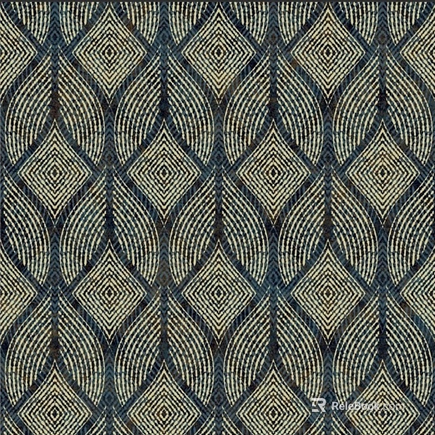 Blue and yellow geometric pattern cloth soft fabric texture