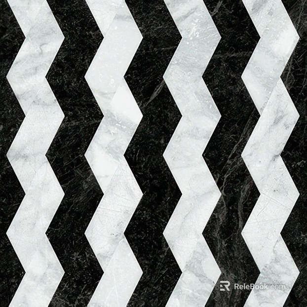 Black and white marble herrings wall surface floor texture