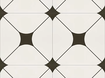 Black and white geometric French retro tiles texture (ID:ffach850536)