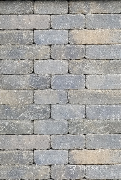 Green gray antique brick courtyard pavement texture