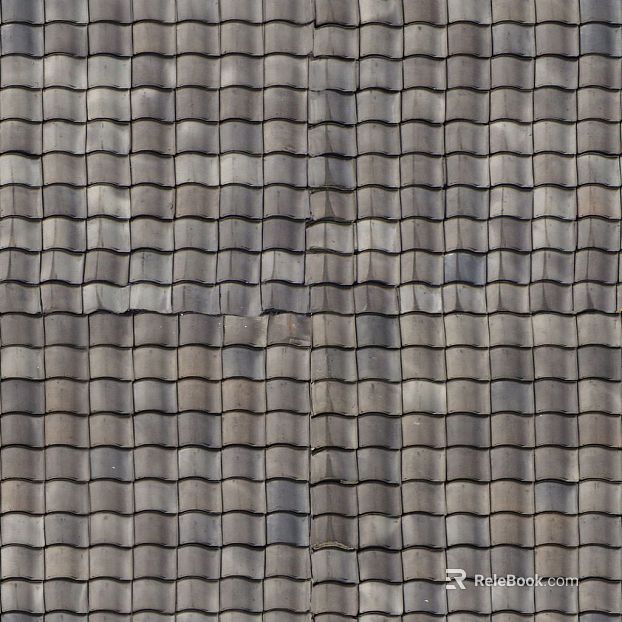 Green gray green tile roof building materials texture
