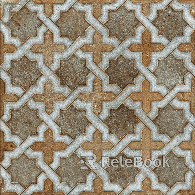 Close-up of a ground parquet floor, featuring an intricate pattern of hexagonal tiles in various shades of brown, displaying a rich, textured surface with a seamless layout.